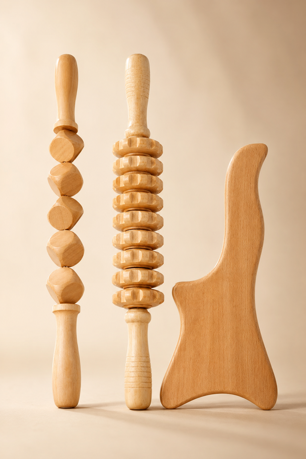 Wood Therapy Massage Tools Lymphatic Drainage Massager Body Sculpting Tools for Colombian Maderotherapy, Anti-Cellulite