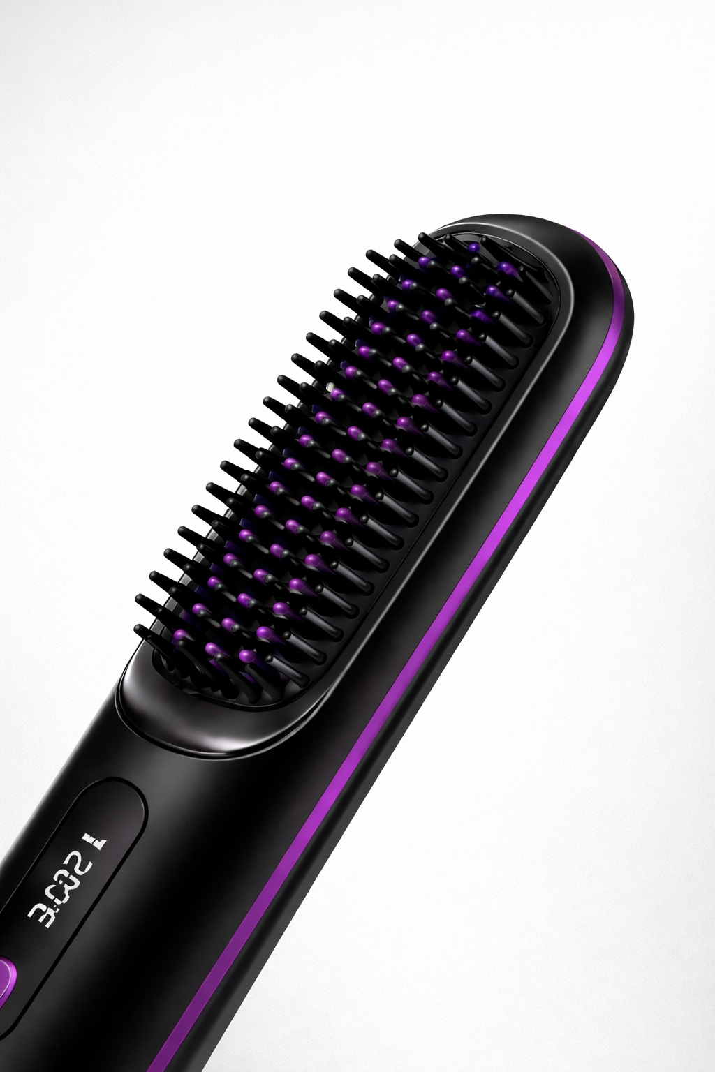 Hair Straightener Brush USB Rechargeable Cordless Negative Ions Hot Brush Electric Fluffy Curly Hair Styling Detangling Comb