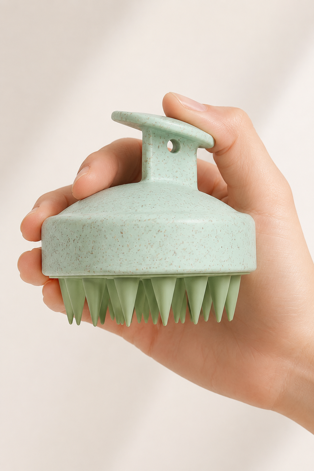 Cepillo de champú de silicona para masaje del cuero cabelludo