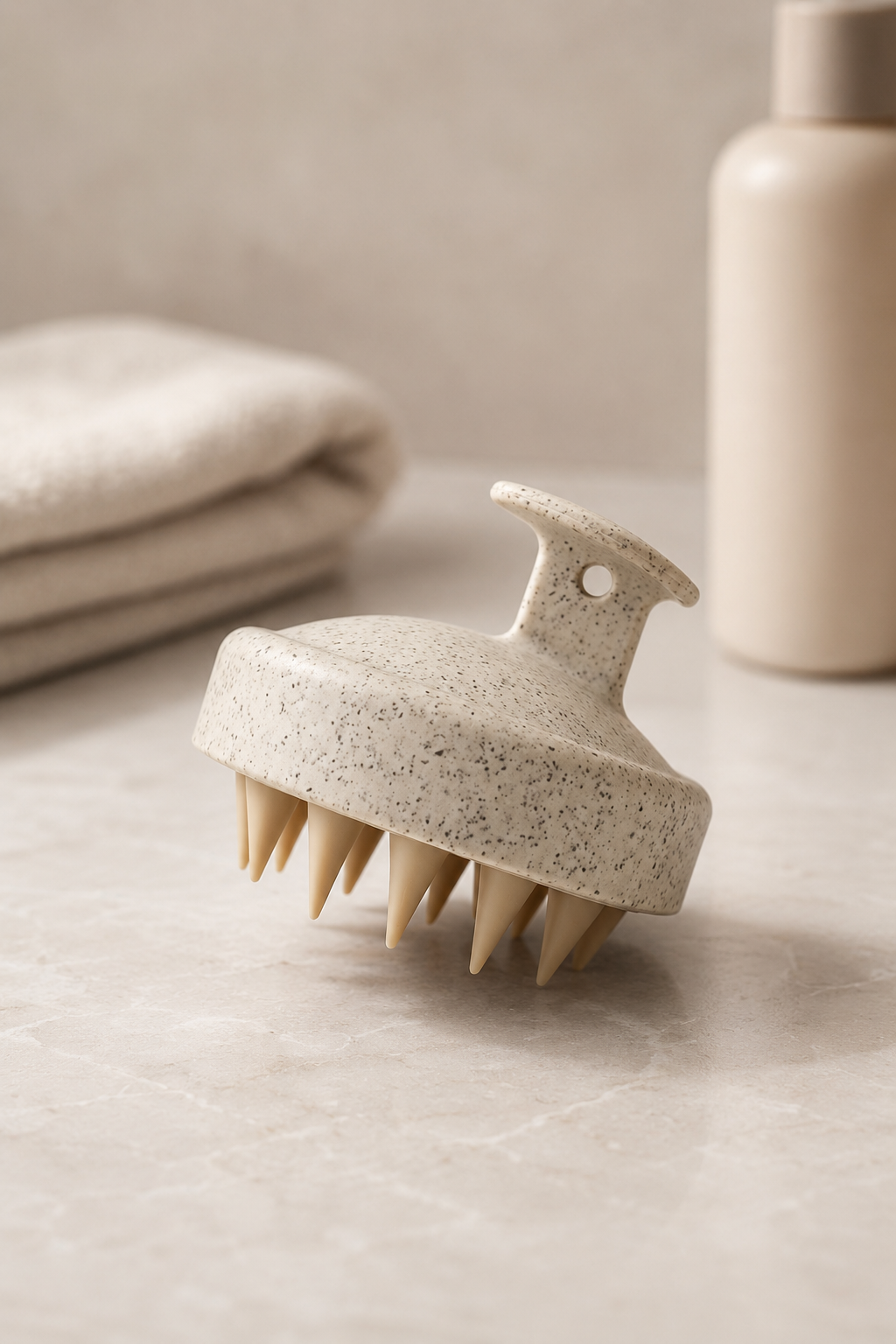 Cepillo de champú de silicona para masaje del cuero cabelludo