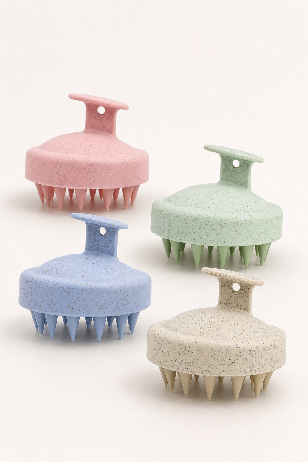 Cepillo de champú de silicona para masaje del cuero cabelludo