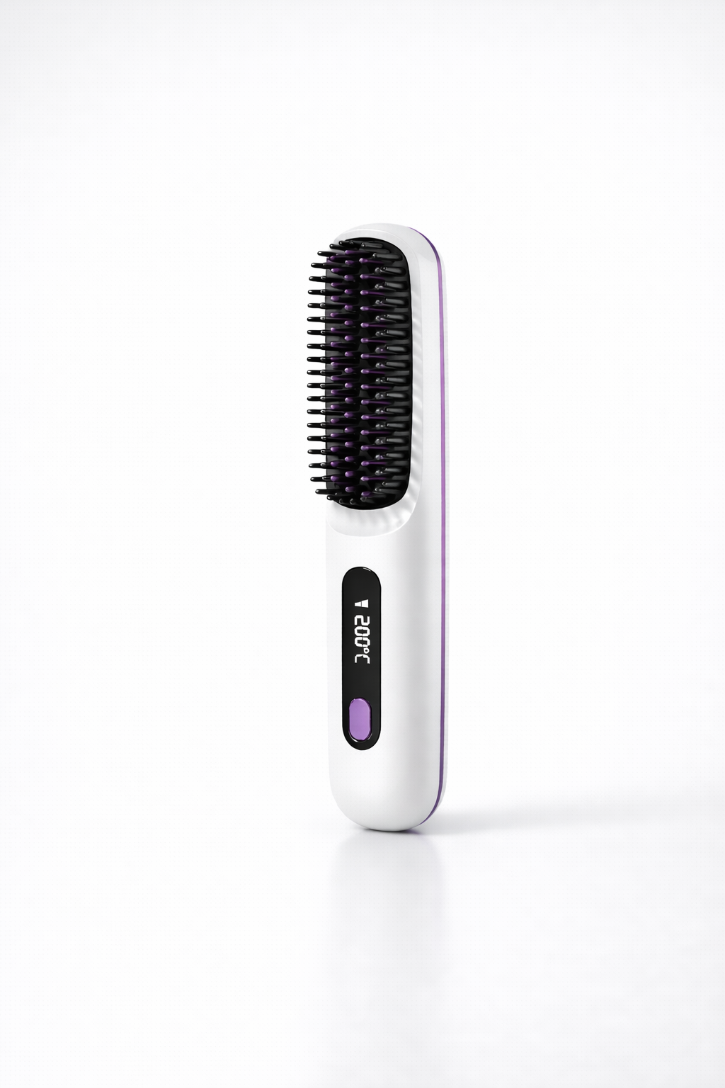 Hair Straightener Brush USB Rechargeable Cordless Negative Ions Hot Brush Electric Fluffy Curly Hair Styling Detangling Comb