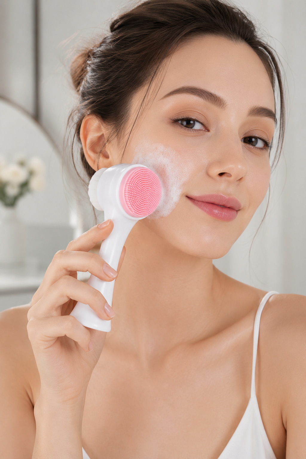 Dual-Sided Silicone Facial Cleansing Brush