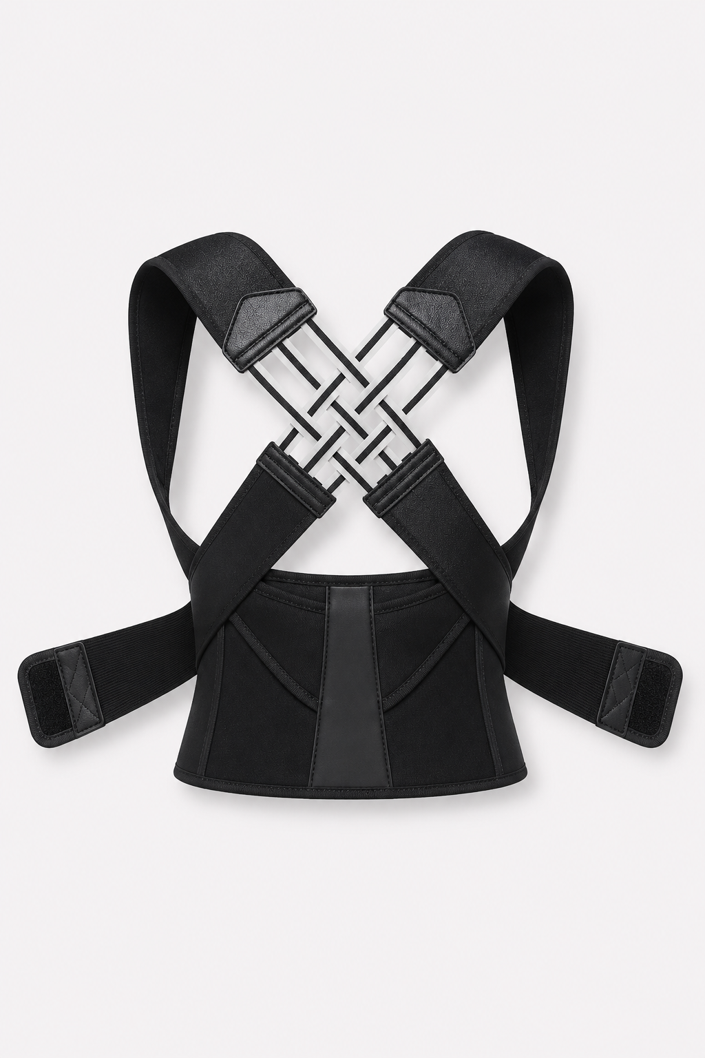 Black Posture Corrector Brace, Breathable Elastic Back Support Belt, Adjustable Shoulder Posture Trainer for Students, Upper Back