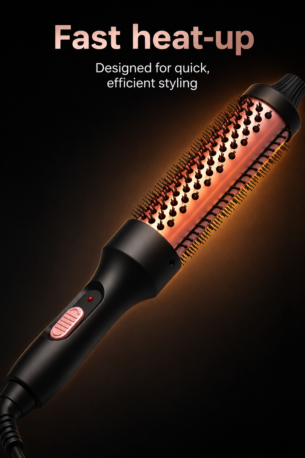 Curling Thermal Brush Double PTC Heated Curling Iron Brush Anti-Scald Round Brush 32mm Hair Curler Hot Volumizing Brush Styler