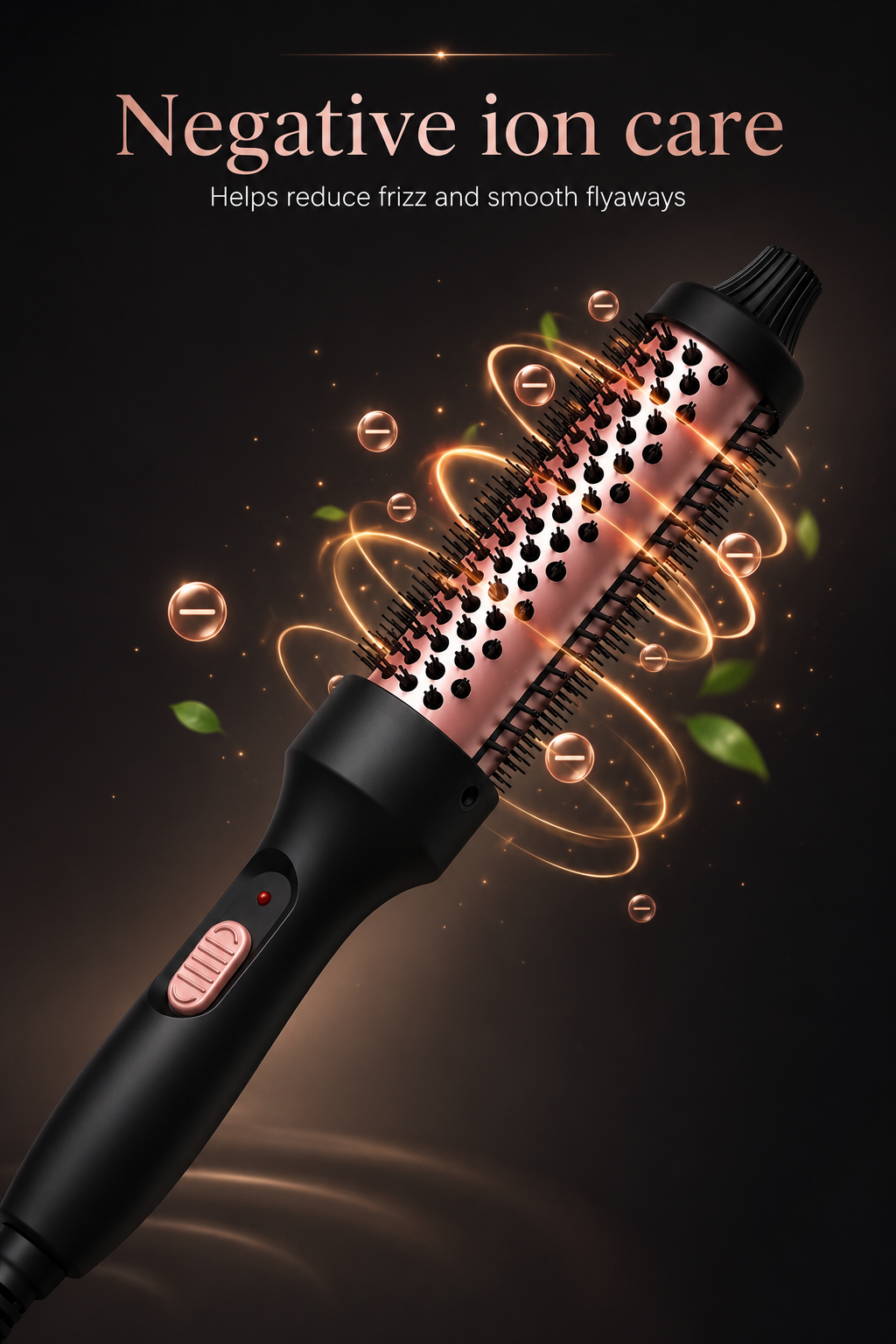 Curling Thermal Brush Double PTC Heated Curling Iron Brush Anti-Scald Round Brush 32mm Hair Curler Hot Volumizing Brush Styler