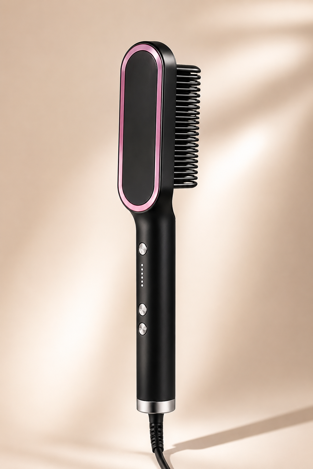Hair Straightener Ceramic Hot Comb 2 in 1 Electric Straighten Hair Brush Negative Ion Fast Heating Styling Tool