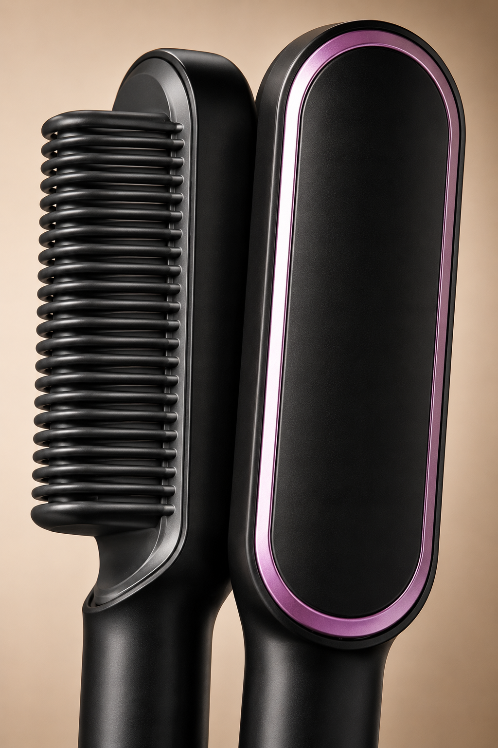 Hair Straightener Ceramic Hot Comb 2 in 1 Electric Straighten Hair Brush Negative Ion Fast Heating Styling Tool