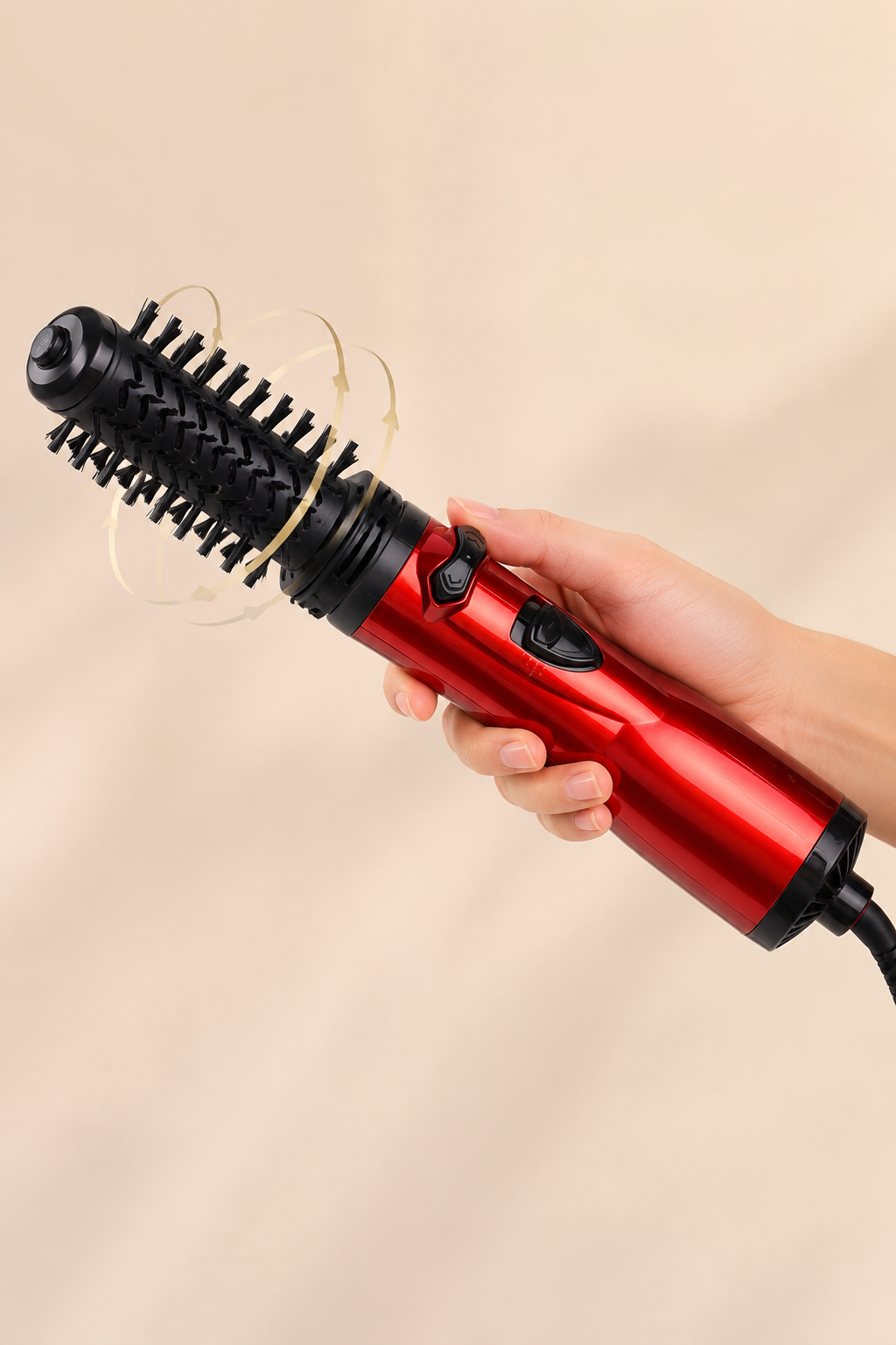 Hair Dryer Brush 2-in-1 Hot Air Spin Brush Curling Straightening Styling Auto-Rotating Ionic Round Blow Dryer Volumizer