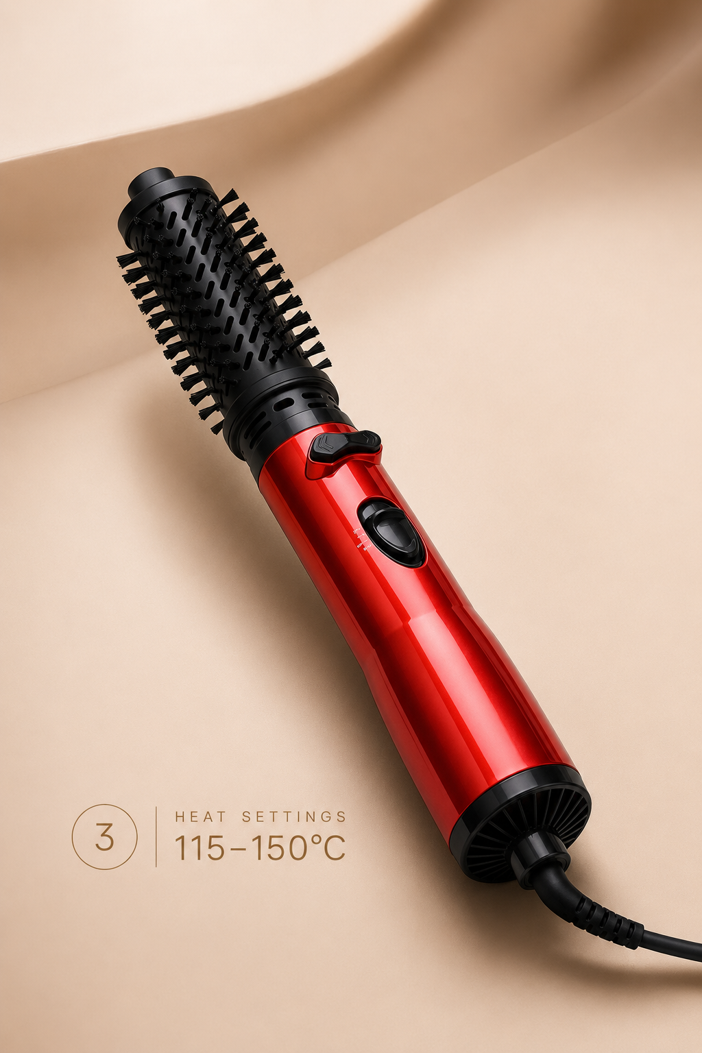 Hair Dryer Brush 2-in-1 Hot Air Spin Brush Curling Straightening Styling Auto-Rotating Ionic Round Blow Dryer Volumizer