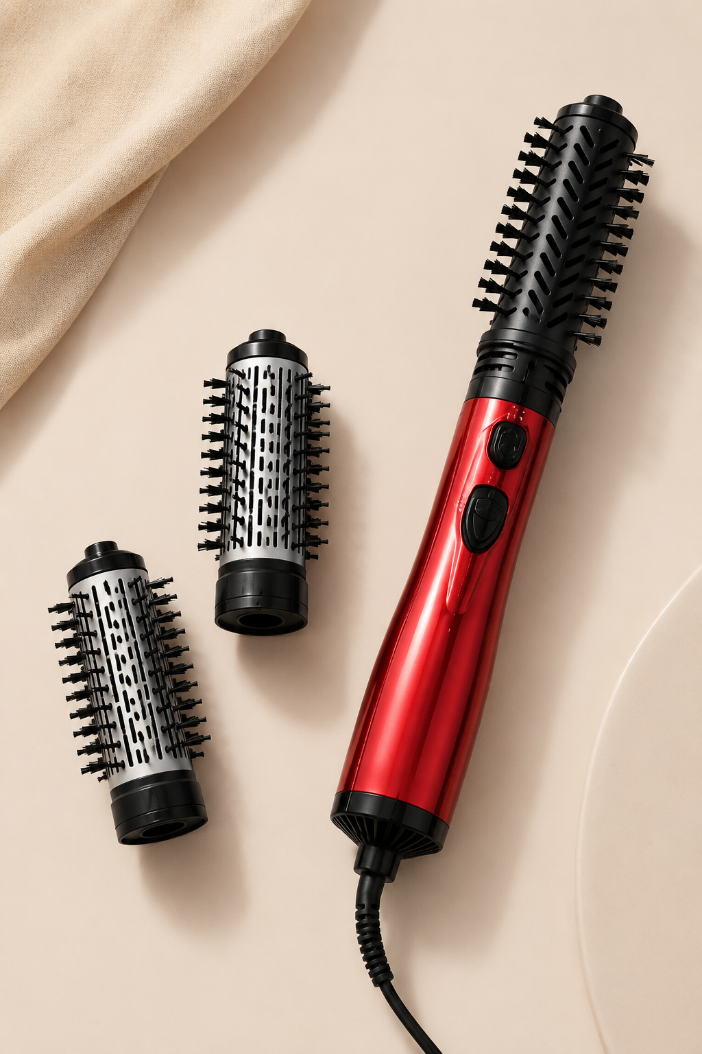 Hair Dryer Brush 2-in-1 Hot Air Spin Brush Curling Straightening Styling Auto-Rotating Ionic Round Blow Dryer Volumizer