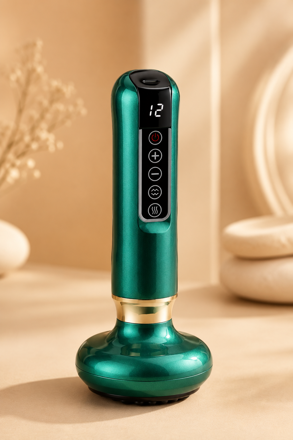 Smart Body Massager Vacuum Suction Device Cellulite Fat Burning Handheld Chinese Sculpting Heating Cups for Belly Back Massage