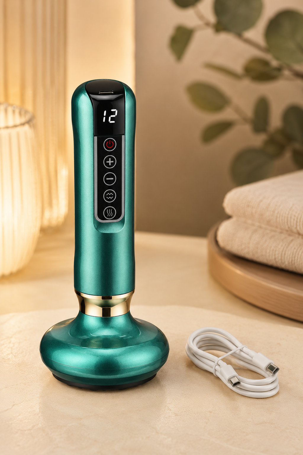 Smart Body Massager Vacuum Suction Device Cellulite Fat Burning Handheld Chinese Sculpting Heating Cups for Belly Back Massage