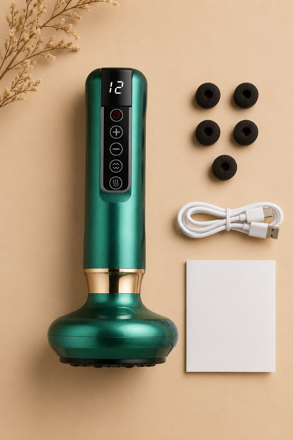 Smart Body Massager Vacuum Suction Device Cellulite Fat Burning Handheld Chinese Sculpting Heating Cups for Belly Back Massage