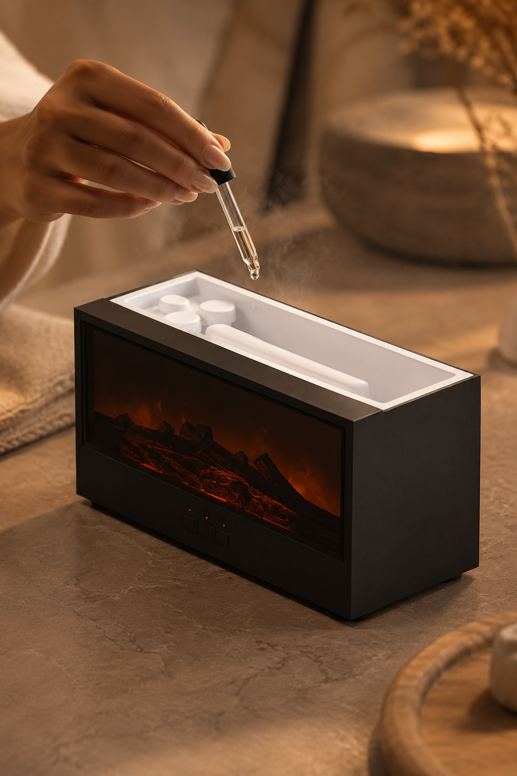 Fireplace Flame Ultrasonic Aroma Diffuser