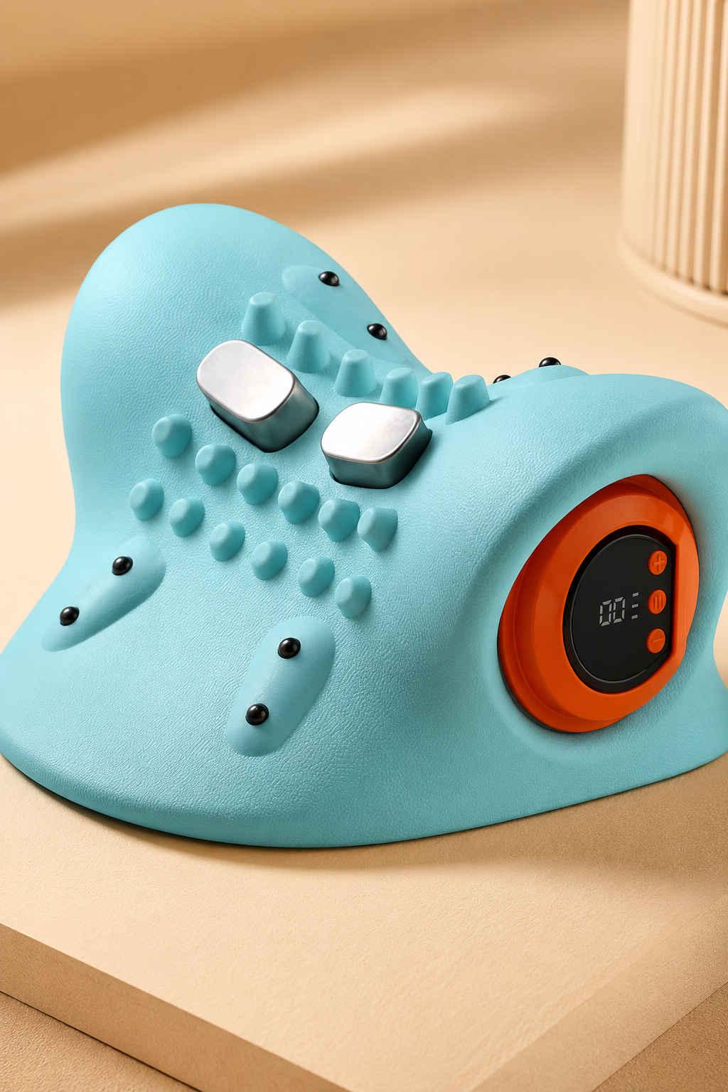 Multifunction EMS Electrotherapy Heating Cervical Spine Pillow Wireless Ergonomic Acupressure Neck Pillow for Relaxing Pain Relief