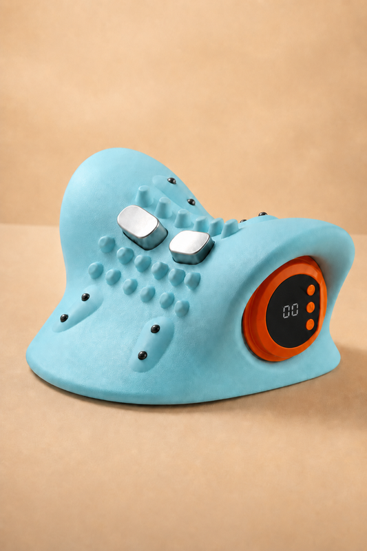 Multifunction EMS Electrotherapy Heating Cervical Spine Pillow Wireless Ergonomic Acupressure Neck Pillow for Relaxing Pain Relief