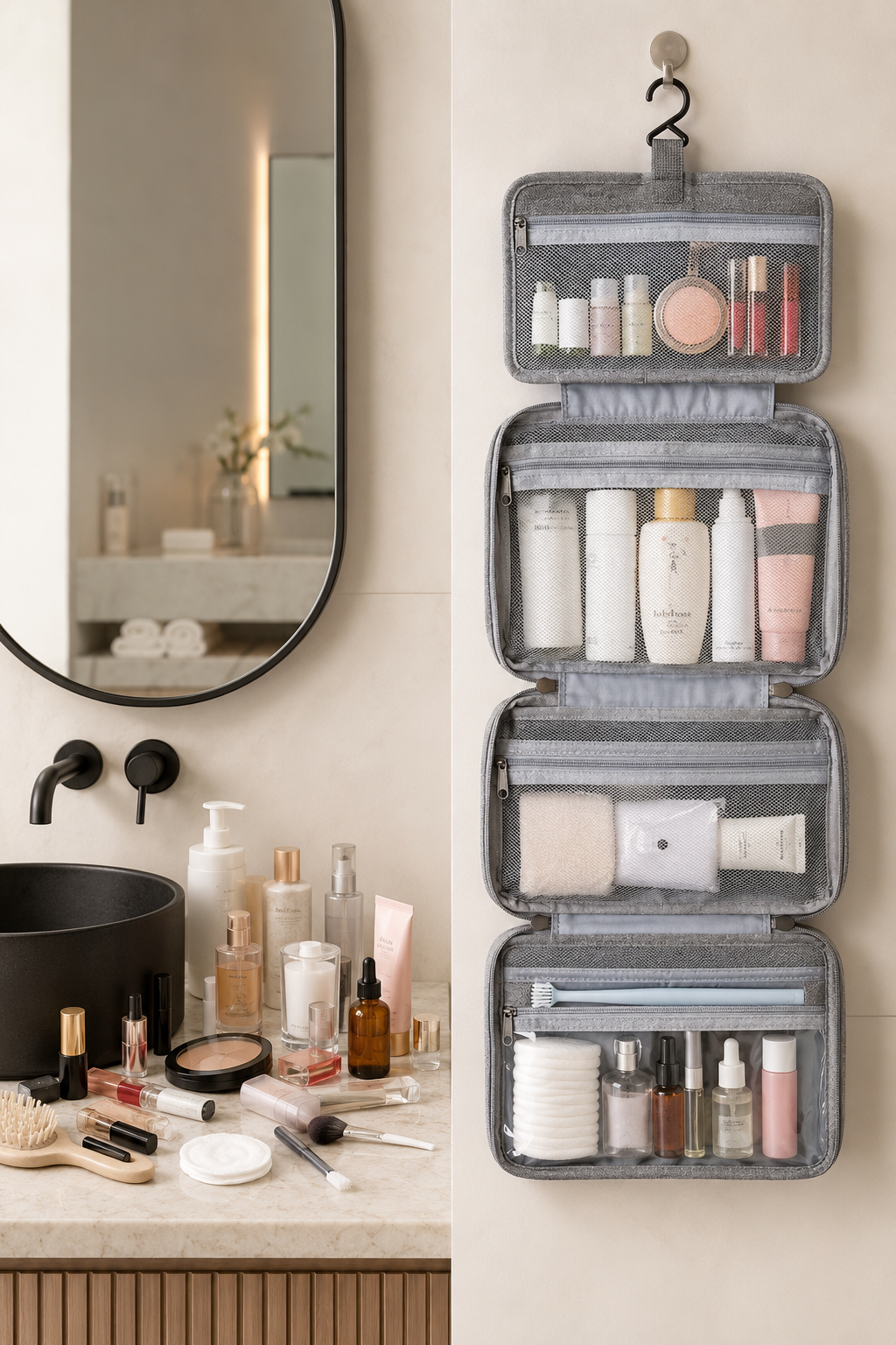 Hanging Travel Toiletry Organizer Bag