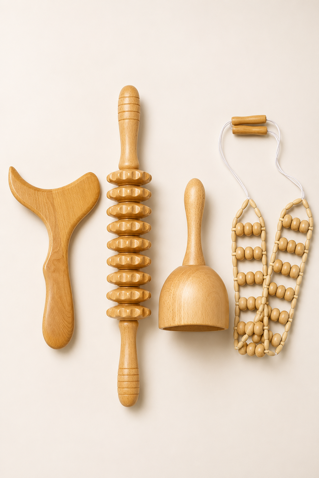 Wood Therapy Massage Tools Lymphatic Drainage Massager Body Sculpting Tools for Colombian Maderotherapy, Anti-Cellulite
