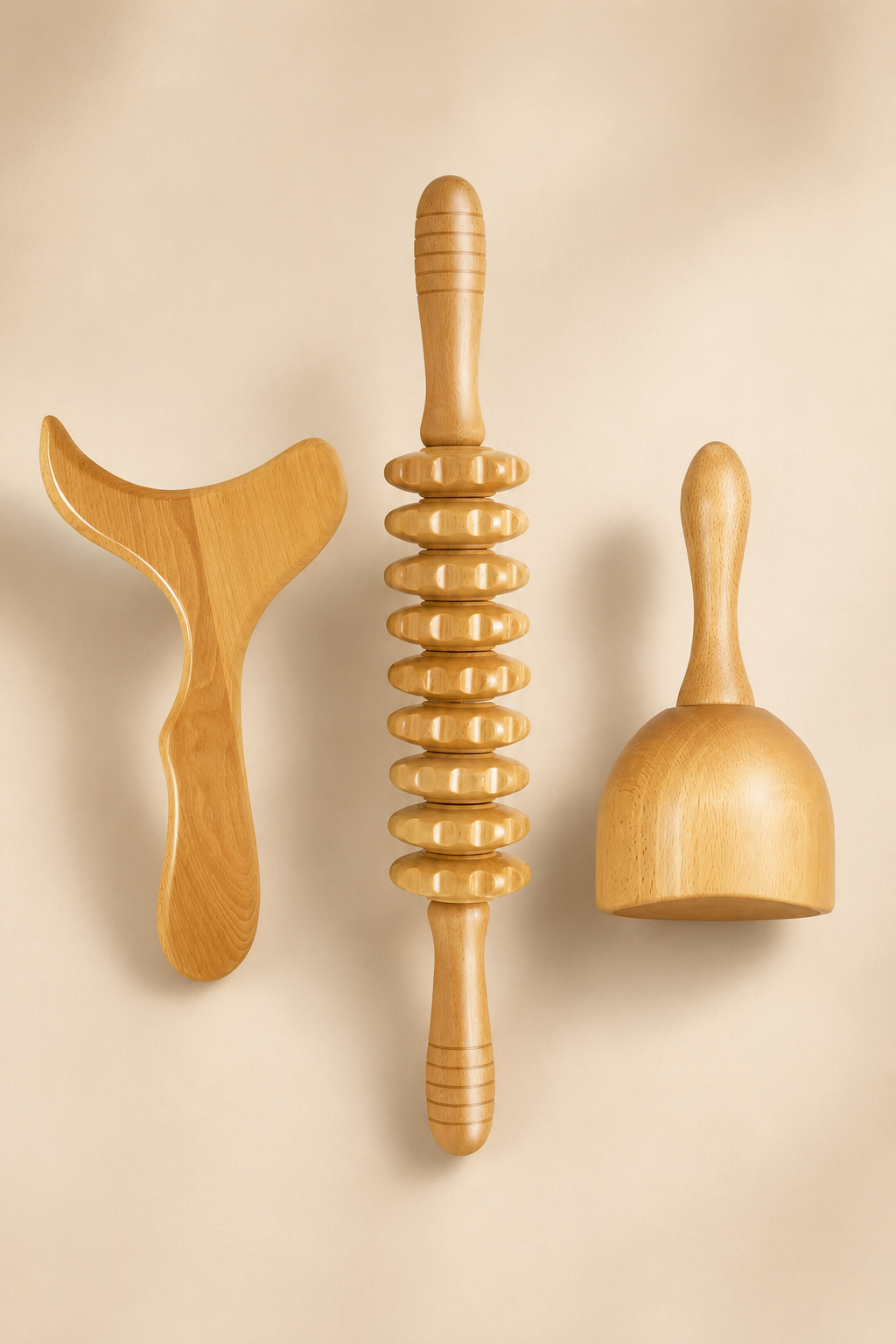 Wood Therapy Massage Tools Lymphatic Drainage Massager Body Sculpting Tools for Colombian Maderotherapy, Anti-Cellulite