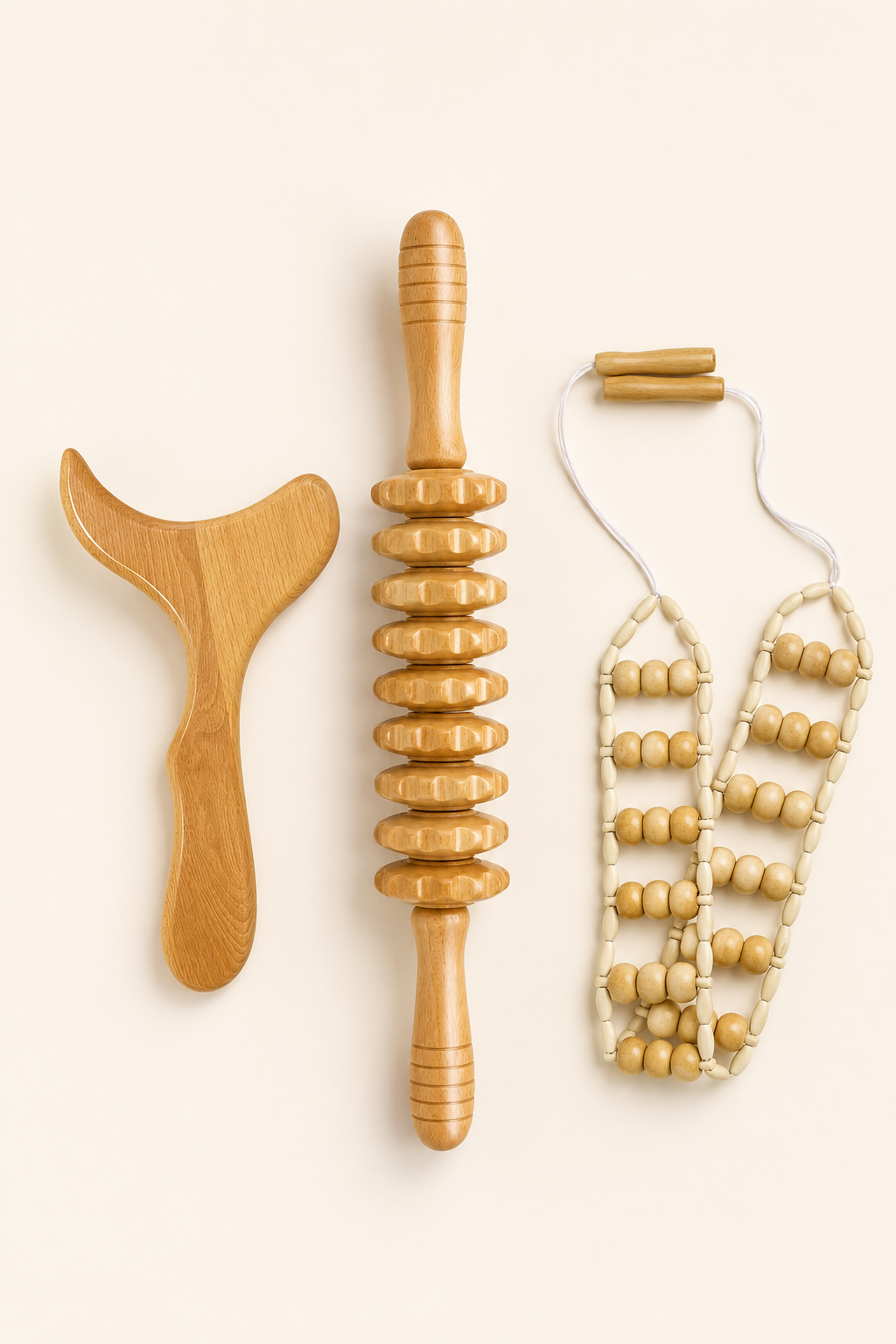 Wood Therapy Massage Tools Lymphatic Drainage Massager Body Sculpting Tools for Colombian Maderotherapy, Anti-Cellulite