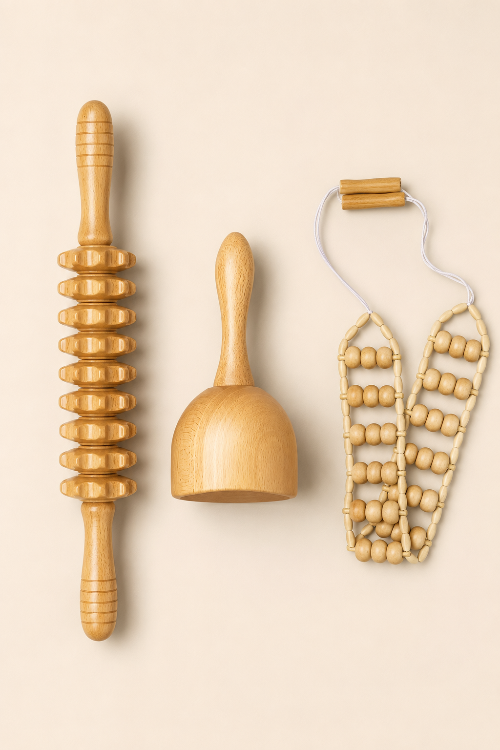 Wood Therapy Massage Tools Lymphatic Drainage Massager Body Sculpting Tools for Colombian Maderotherapy, Anti-Cellulite